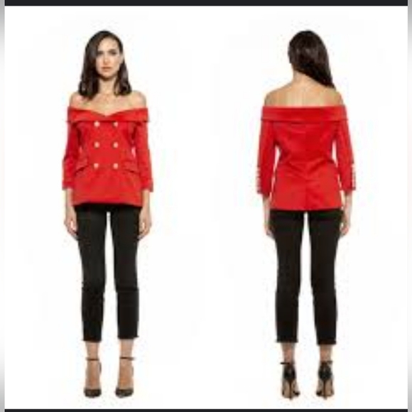NWT!Alexia Admor Anthropologie Women's Double Breasted Gold Button Jacke… - Picture 4 of 7